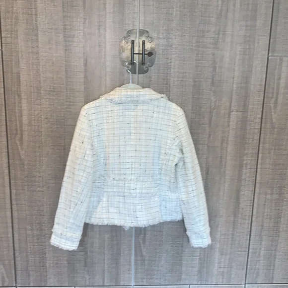 * SOLD* Ann Taylor Fringe Tweed Moto Jacket - Picture 12 of 17